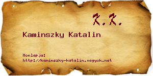 Kaminszky Katalin névjegykártya