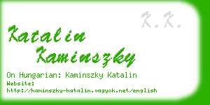 katalin kaminszky business card